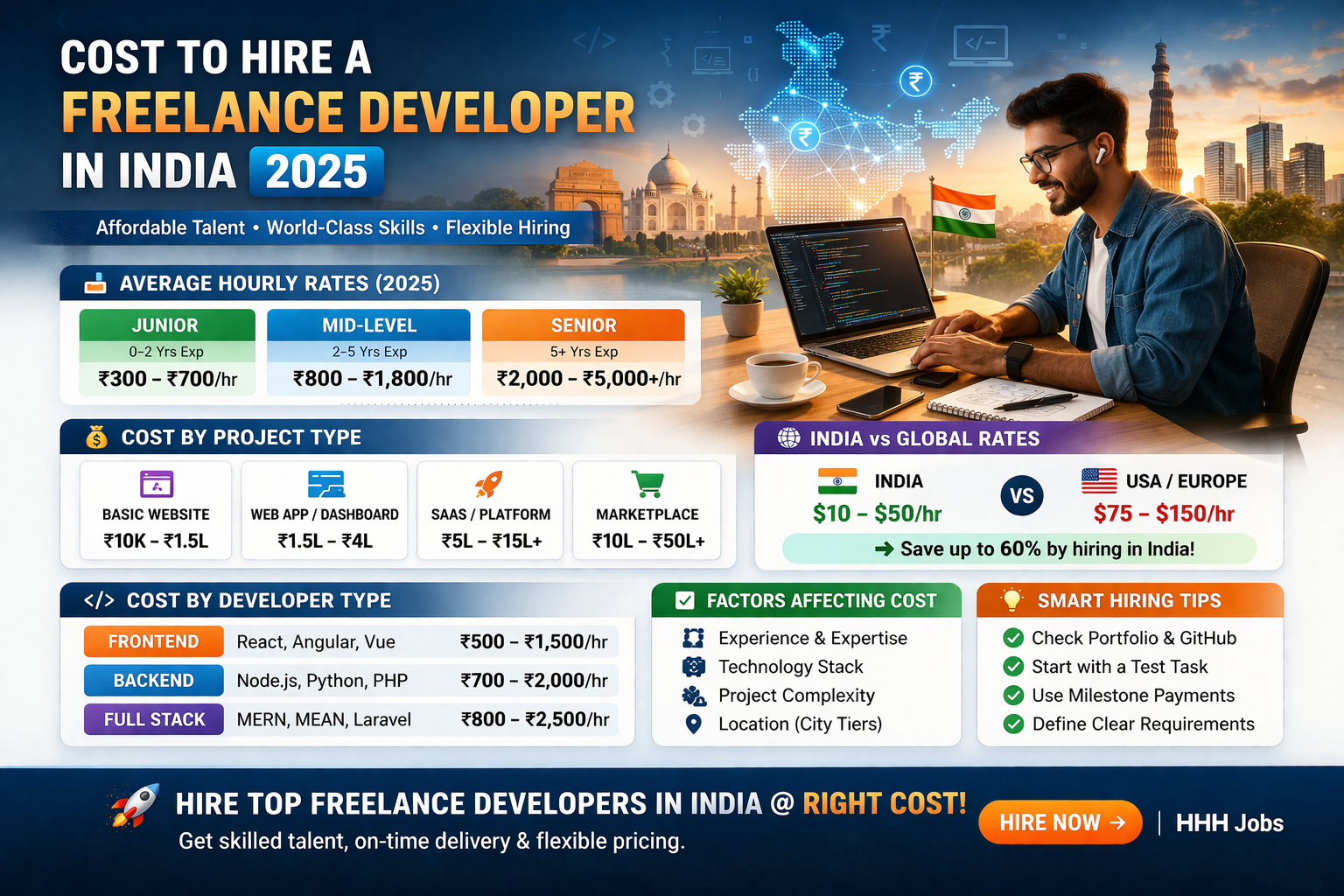 Cost to Hire a Freelance Developer in India 2025 preview
