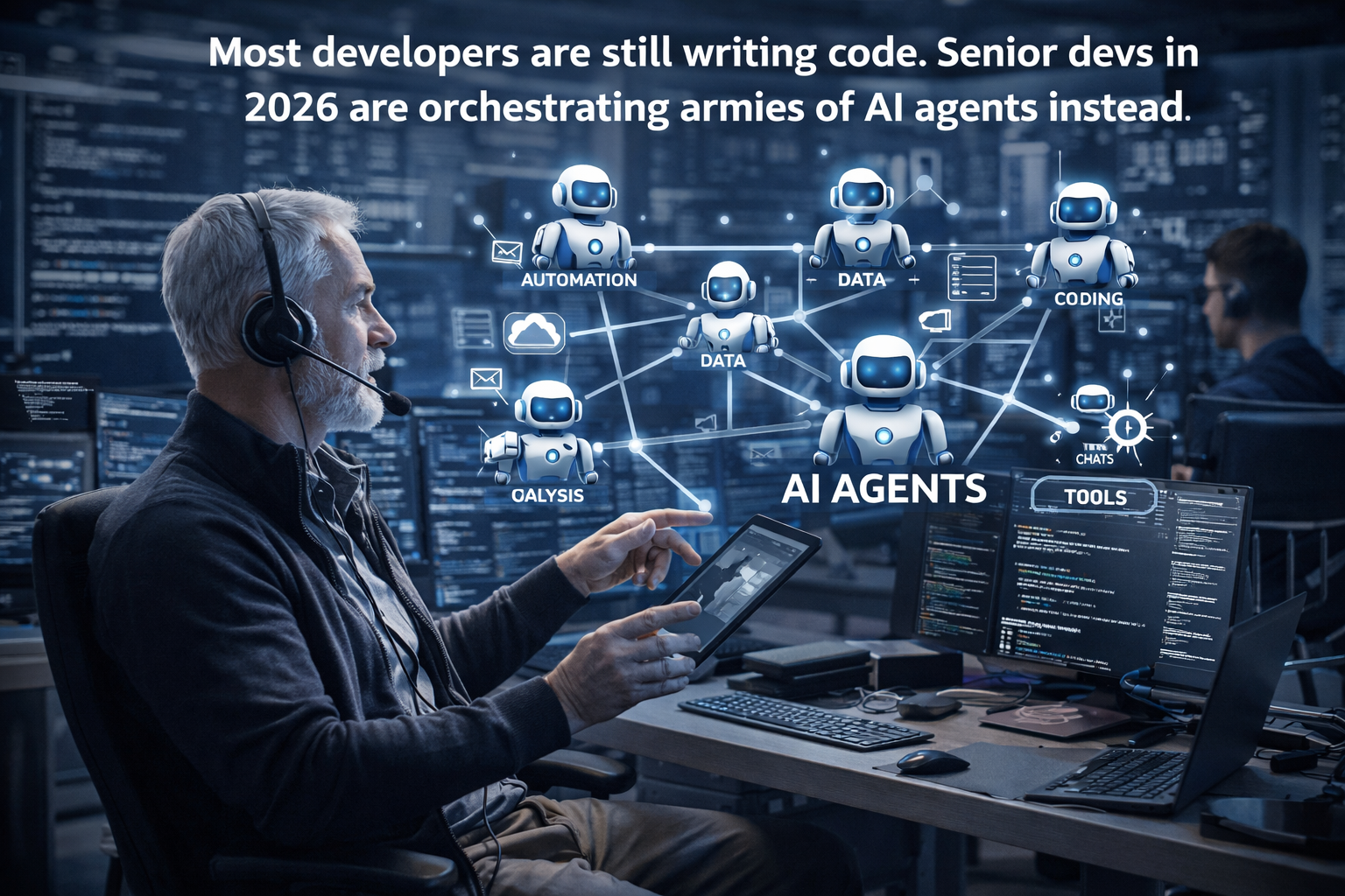 Most developers are still writing code. Senior devs in 2026 are orchestrating armies of AI agents instead. img gallery image 1